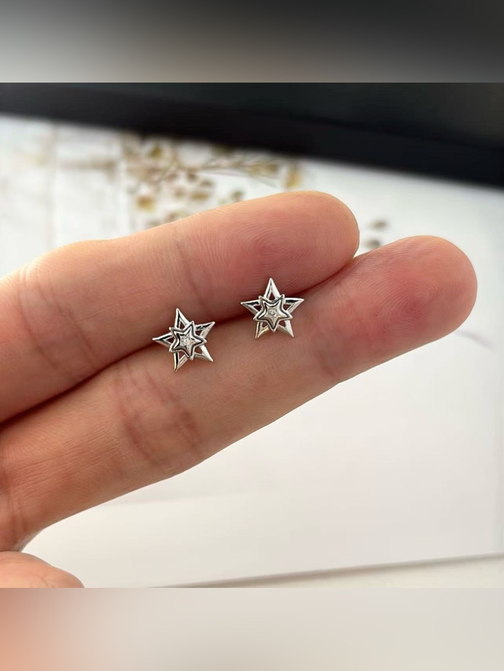 10mm Pentagram Star Stud Earrings for Men Women Streetwear Hip Hop Punk Unisex